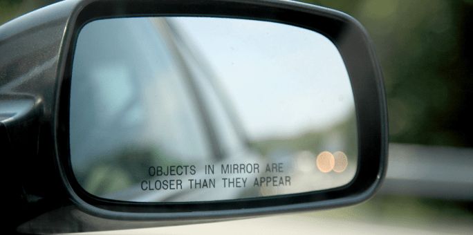 Objects in the mirror are closet than they appear Blank Meme Template