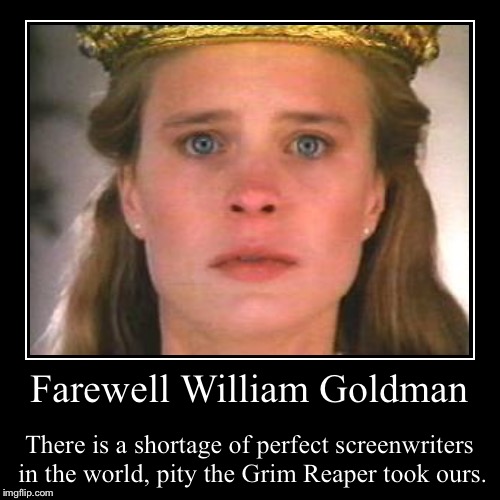 Celebrity deaths come in 3s.... here is the third...Princess Bride screenwriter passed away... R.I.P. | image tagged in funny,demotivationals,princess bride,rip | made w/ Imgflip demotivational maker