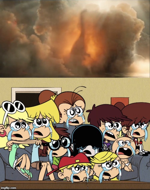 Loud sisters crying from the Brachiosaurus' death | image tagged in jurassic world,the loud house | made w/ Imgflip meme maker