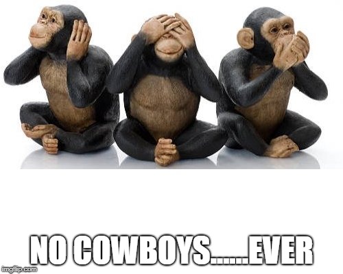 NO COWBOYS......EVER | image tagged in asdf | made w/ Imgflip meme maker