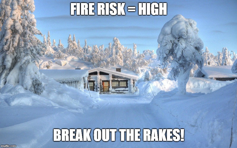 FIRE RISK = HIGH BREAK OUT THE RAKES! | made w/ Imgflip meme maker