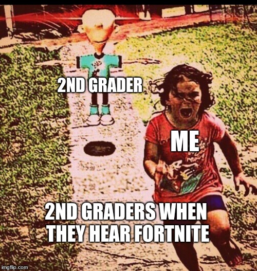 T pose sheen | 2ND GRADER; ME; 2ND GRADERS WHEN THEY HEAR FORTNITE | image tagged in t pose sheen | made w/ Imgflip meme maker