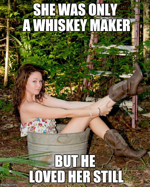 Your Assets | SHE WAS ONLY A WHISKEY MAKER; BUT HE LOVED HER STILL | image tagged in redneck,whiskey,moonshine | made w/ Imgflip meme maker