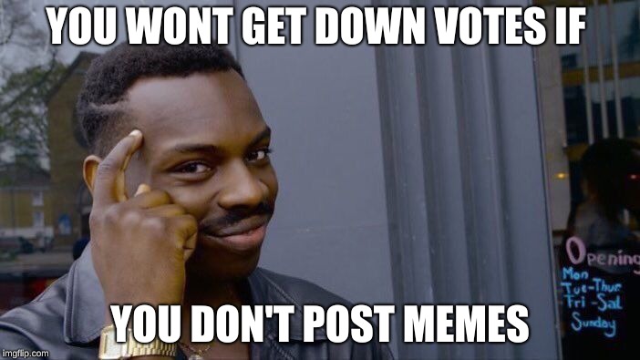 Roll Safe Think About It | YOU WONT GET DOWN VOTES IF; YOU DON'T POST MEMES | image tagged in memes,roll safe think about it | made w/ Imgflip meme maker