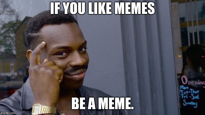 Roll Safe Think About It | IF YOU LIKE MEMES; BE A MEME. | image tagged in memes,roll safe think about it | made w/ Imgflip meme maker