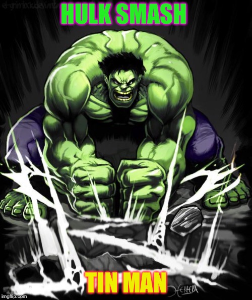 Hulk Smash | HULK SMASH TIN MAN | image tagged in hulk smash | made w/ Imgflip meme maker