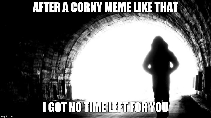 AFTER A CORNY MEME LIKE THAT I GOT NO TIME LEFT FOR YOU | made w/ Imgflip meme maker