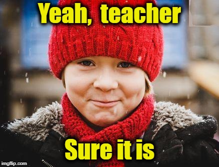smirk | Yeah,  teacher Sure it is | image tagged in smirk | made w/ Imgflip meme maker