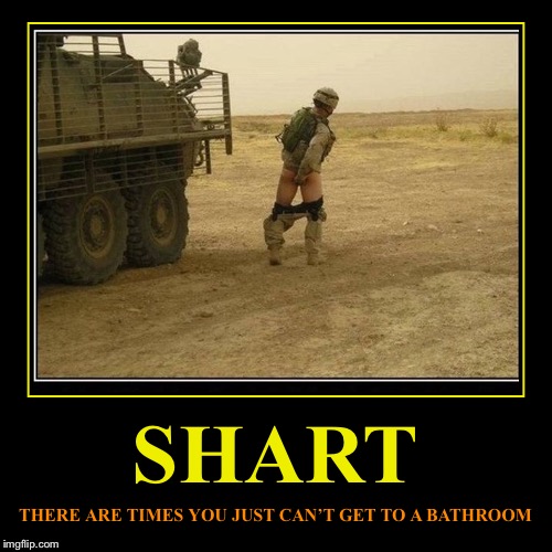 Military tactical shart | image tagged in funny,demotivationals,shart,army,war,bathroom | made w/ Imgflip demotivational maker