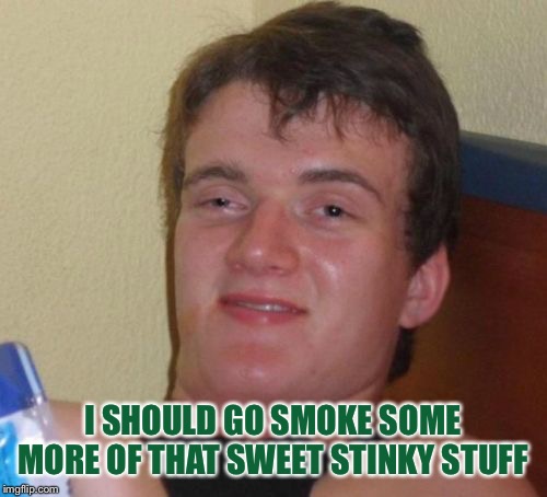 10 Guy Meme | I SHOULD GO SMOKE SOME MORE OF THAT SWEET STINKY STUFF | image tagged in memes,10 guy | made w/ Imgflip meme maker