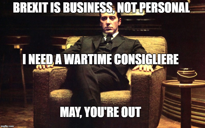 They needed a wartime consigliere. You're out, Tom. #godfather #consig