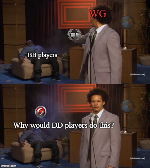 Who Killed Hannibal Meme | WG; BB players; Why would DD players do this? | image tagged in memes,who killed hannibal | made w/ Imgflip meme maker