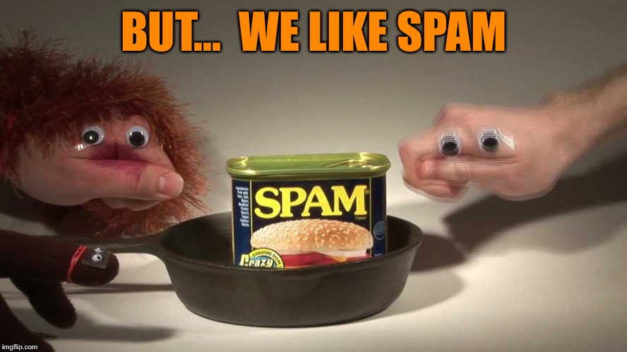 BUT...  WE LIKE SPAM | made w/ Imgflip meme maker