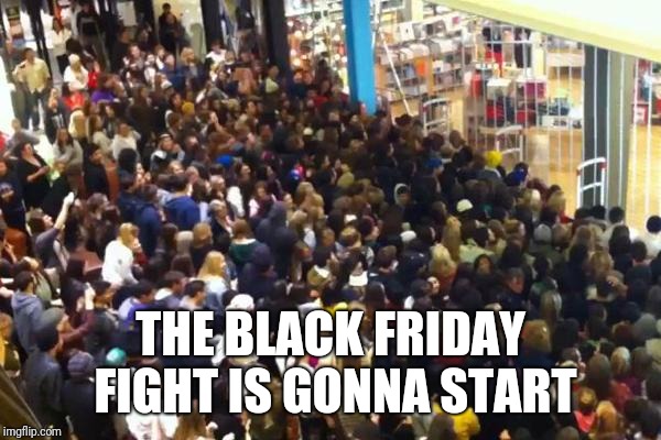 Black Friday | THE BLACK FRIDAY FIGHT IS GONNA START | image tagged in black friday,memes | made w/ Imgflip meme maker