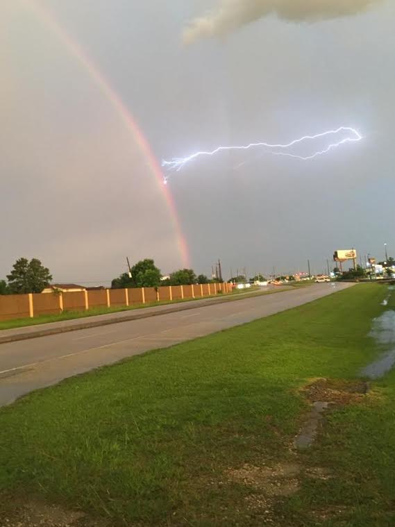 Rainbow lightning Blank Meme Template