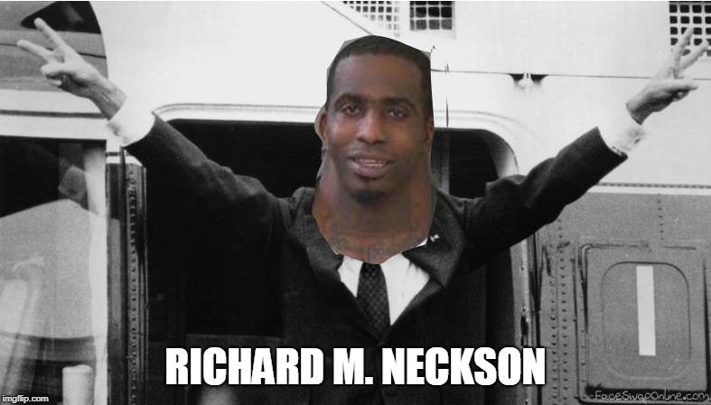 neck | RICHARD M. NECKSON | image tagged in neck | made w/ Imgflip meme maker