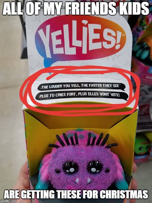 yellies | ALL OF MY FRIENDS KIDS; ARE GETTING THESE FOR CHRISTMAS | image tagged in for your kids,enjoy,christmas | made w/ Imgflip meme maker