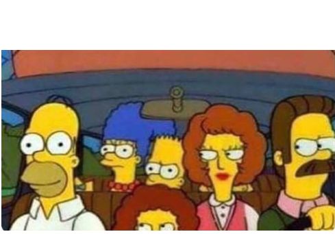 High Quality simpsons in the car Blank Meme Template
