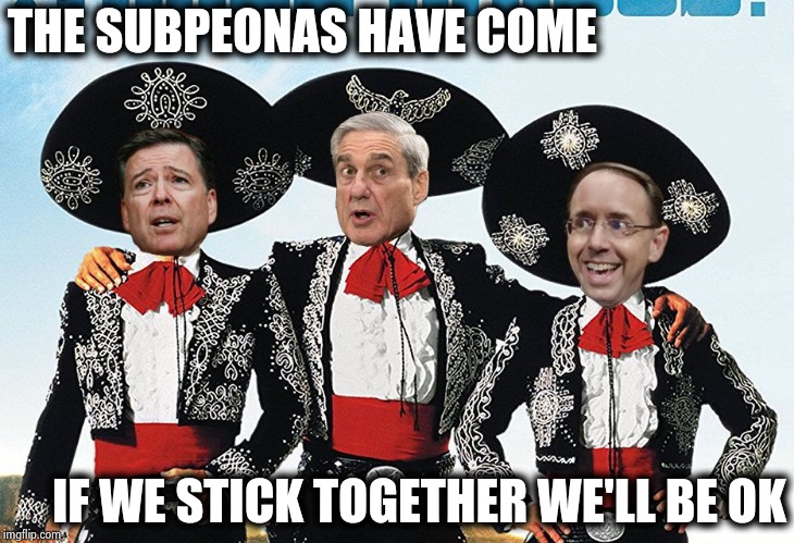 The 3 Scamigos need a new plan |  THE SUBPEONAS HAVE COME; IF WE STICK TOGETHER WE'LL BE OK | image tagged in 3 scamigos,submission,thanks for nothing,prisoners,firing squad | made w/ Imgflip meme maker