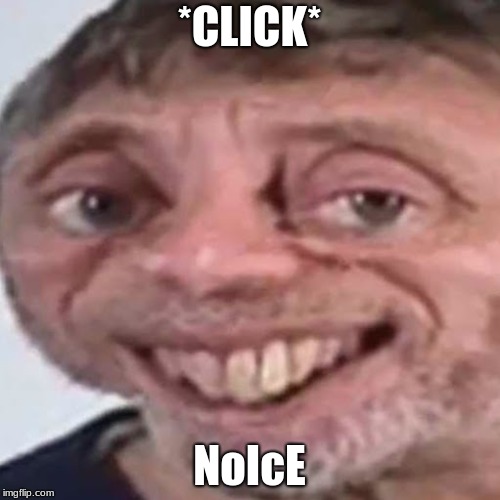 Noice | *CLICK* NoIcE | image tagged in noice | made w/ Imgflip meme maker