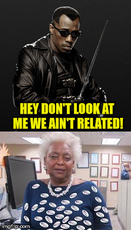 HEY DON'T LOOK AT ME WE AIN'T RELATED! | image tagged in snipes | made w/ Imgflip meme maker