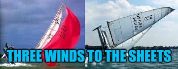 Sailboat | THREE WINDS TO THE SHEETS | image tagged in sailboat | made w/ Imgflip meme maker