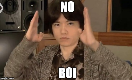 sakurai | BOI NO | image tagged in sakurai | made w/ Imgflip meme maker