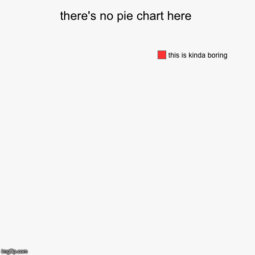nothing to see here | there's no pie chart here | this is kinda boring | image tagged in funny,pie charts | made w/ Imgflip chart maker