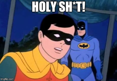 Holy _______, Batman! | HOLY SH*T! | image tagged in holy _______ batman | made w/ Imgflip meme maker