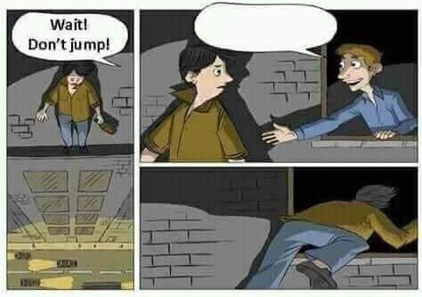 High Quality Don't Jump! Blank Meme Template