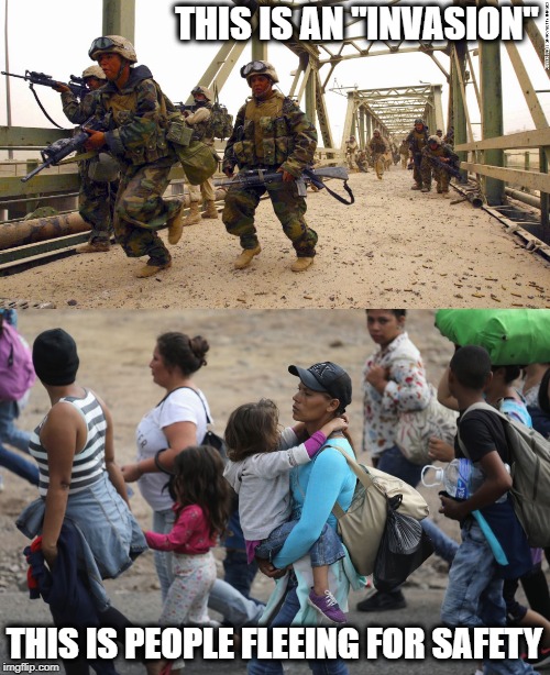 THIS IS AN "INVASION" THIS IS PEOPLE FLEEING FOR SAFETY | made w/ Imgflip meme maker