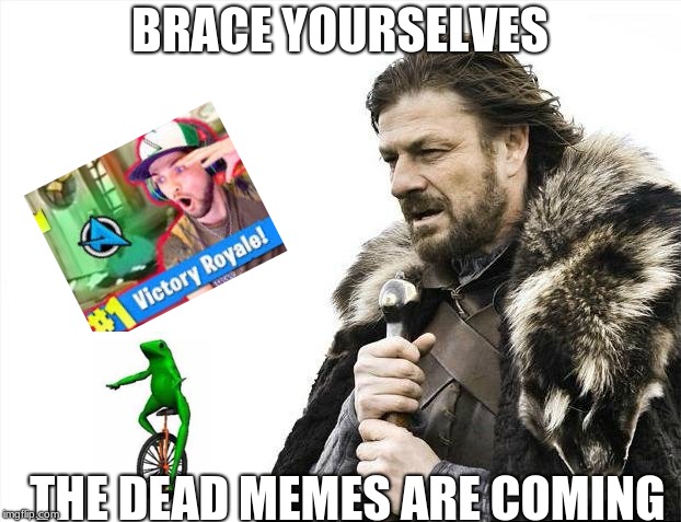 Brace Yourselves X is Coming Meme | BRACE YOURSELVES; THE DEAD MEMES ARE COMING | image tagged in memes,brace yourselves x is coming | made w/ Imgflip meme maker