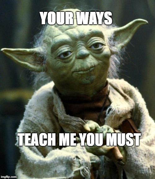 Star Wars Yoda Meme | YOUR WAYS; TEACH ME YOU MUST | image tagged in memes,star wars yoda | made w/ Imgflip meme maker