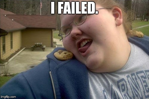 Fat person | I FAILED. | image tagged in fat person | made w/ Imgflip meme maker