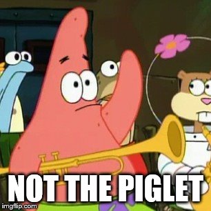 No Patrick Meme | NOT THE PIGLET | image tagged in memes,no patrick | made w/ Imgflip meme maker