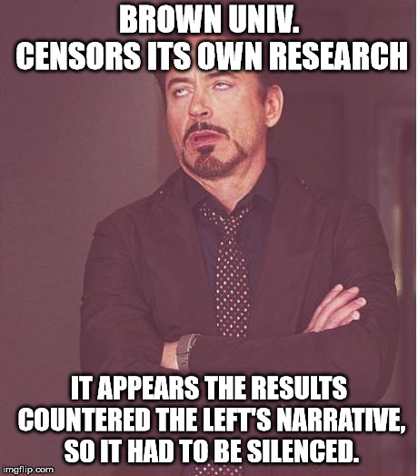 The research found that some kids say they are transgender just to be "cool". | BROWN UNIV. CENSORS ITS OWN RESEARCH; IT APPEARS THE RESULTS COUNTERED THE LEFT'S NARRATIVE, SO IT HAD TO BE SILENCED. | image tagged in memes,face you make robert downey jr | made w/ Imgflip meme maker