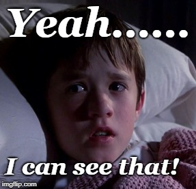 You're Dead, Dude! | Yeah...... I can see that! | image tagged in haley joel osment,sixth sense,dead people,you're dead,i see that | made w/ Imgflip meme maker