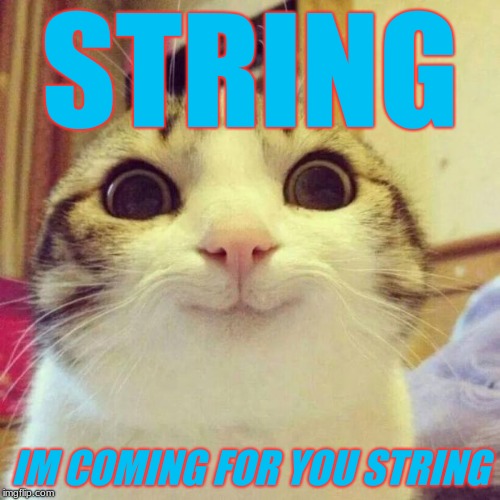 Smiling Cat Meme |  STRING; IM COMING FOR YOU STRING | image tagged in memes,smiling cat | made w/ Imgflip meme maker