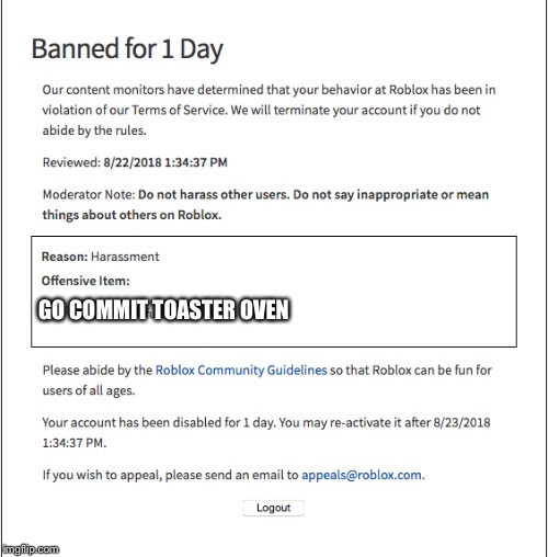 Image Tagged In Memes Roblox Imgflip - banned from roblox latest memes imgflip