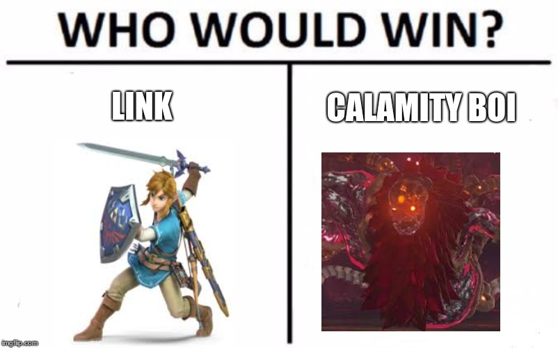 Who Would Win? | LINK; CALAMITY BOI | image tagged in memes,who would win | made w/ Imgflip meme maker