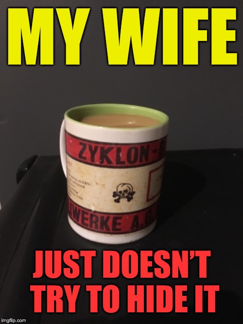 MY WIFE JUST DOESN’T TRY TO HIDE IT | made w/ Imgflip meme maker