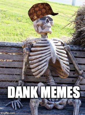 Waiting Skeleton Meme | DANK MEMES | image tagged in memes,waiting skeleton,scumbag | made w/ Imgflip meme maker