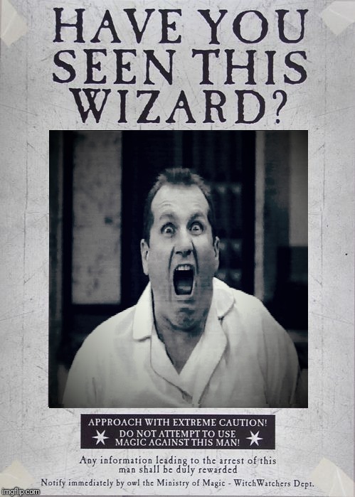 Wizard Of Al | image tagged in harry potter,wizard,wizards,wanted poster,al bundy,married with children | made w/ Imgflip meme maker