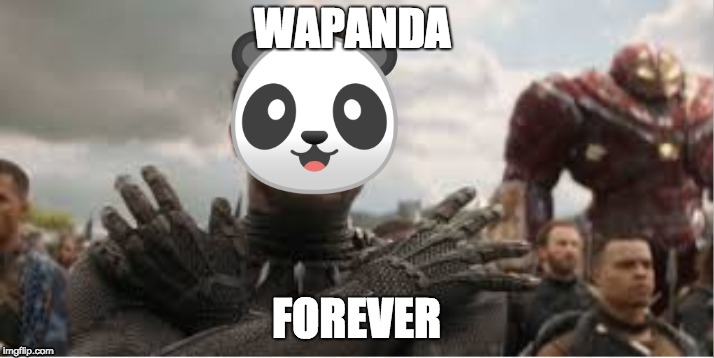 WAPANDA; FOREVER | image tagged in wakanda,meme,lololol | made w/ Imgflip meme maker