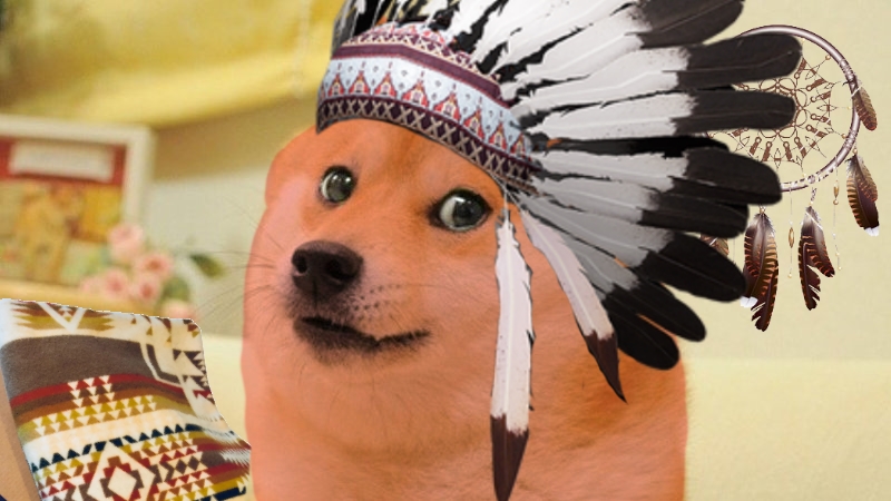 Native American Doge Blank Meme Template