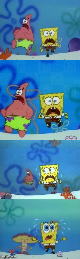 Spongebob And Patrick Running Blank Template Imgflip