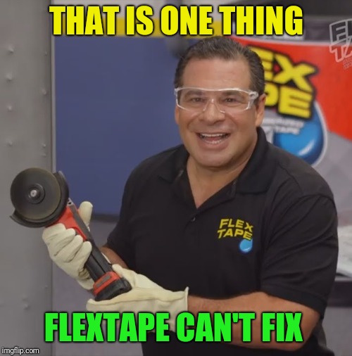 Phil Swift Flex Tape | THAT IS ONE THING FLEXTAPE CAN'T FIX | image tagged in phil swift flex tape | made w/ Imgflip meme maker