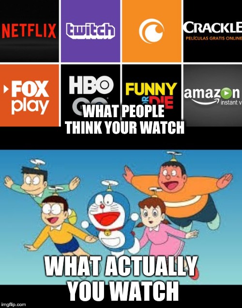 fun | WHAT PEOPLE THINK YOUR WATCH; WHAT ACTUALLY YOU WATCH | image tagged in funny memes | made w/ Imgflip meme maker
