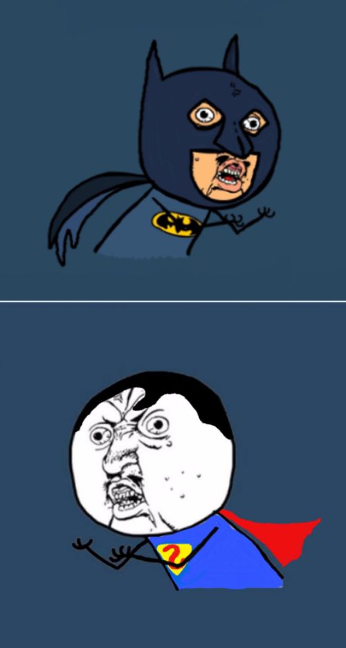 Y U No Batman v Superman Blank Meme Template