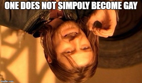 One Does Not Simply Meme | ONE DOES NOT SIMP0LY BECOME GAY | image tagged in memes,one does not simply | made w/ Imgflip meme maker